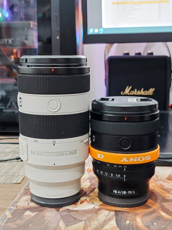 Lens Sony 20-70mm f4 với Lens Sony 70-200mm f4 G2 macro combo all-in-one
