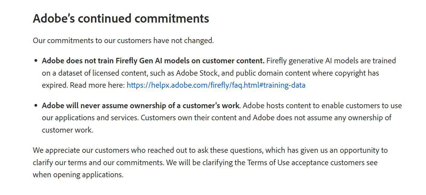 Adobe có công bố điều khoản sử dụng mới của mình